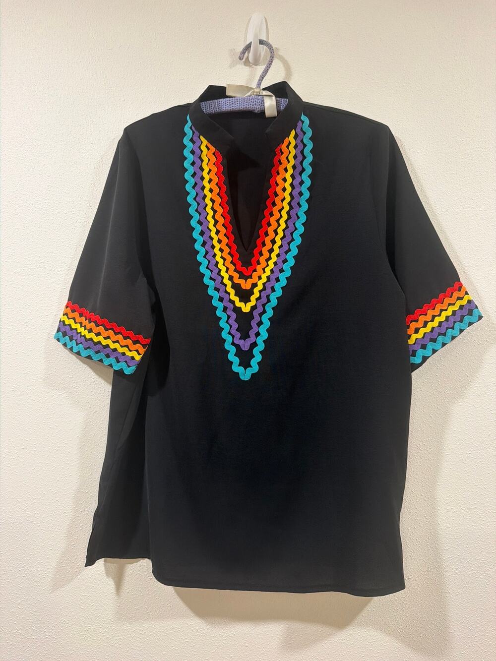 Black Rainbow Blouse - Medium